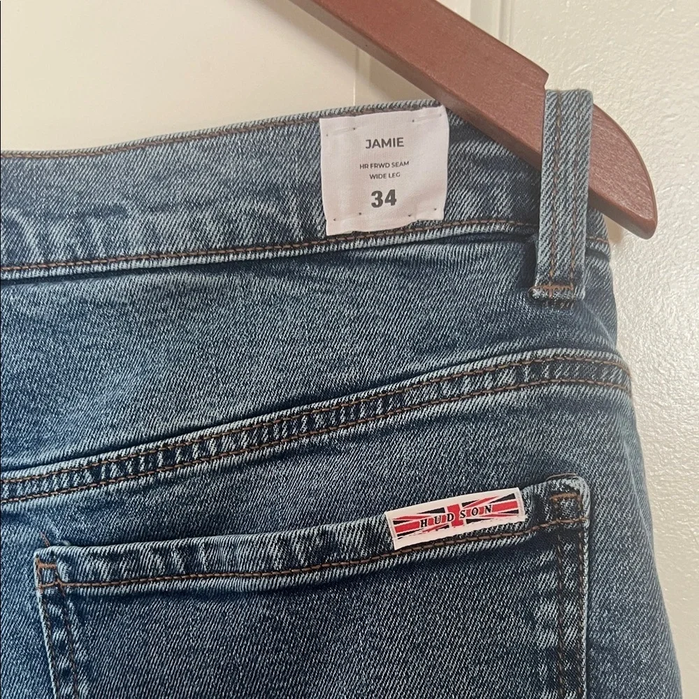 Hudson Jeans Jaime Blue Flare Wide-Leg Denim